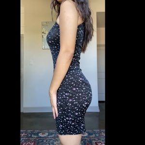 Black Floral Mesh Dress